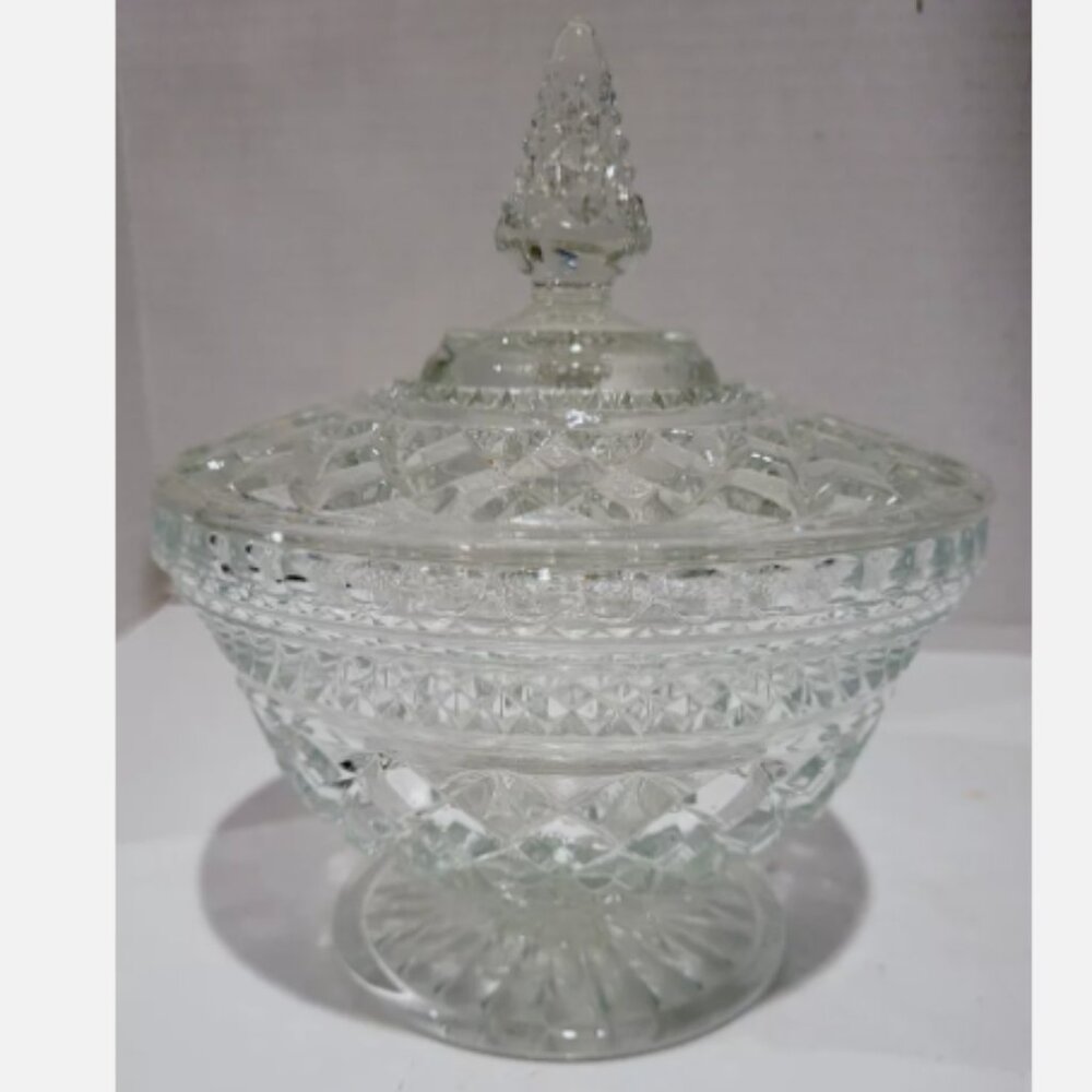 Sold on Ebay Vintage Anchor Hocking Wexford Pressed Glass Candy Dish